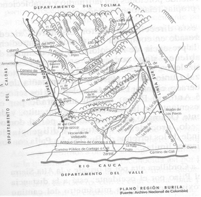 Empresa de Fomento y Colonización Burila según límites del deslinde de 188237
