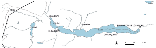 Cuencas de lagos Lácar, Nonthué y Queñi.