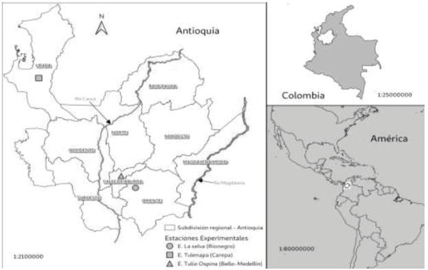 Estaciones de experimentación agrícola en Antioquia, 1950-1980