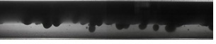 Patrón de flujo estratificado con mezcla en la interfaz STW / MI, imagen obtenida por la cámara de alta velocidad a 1000 cuadros por segundo.